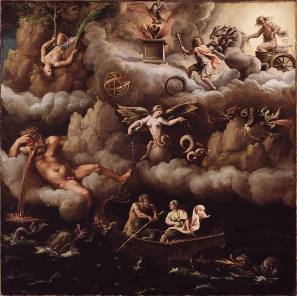 A historical fiction novel involving gods and angels in the sky by Mark R. Clifford.