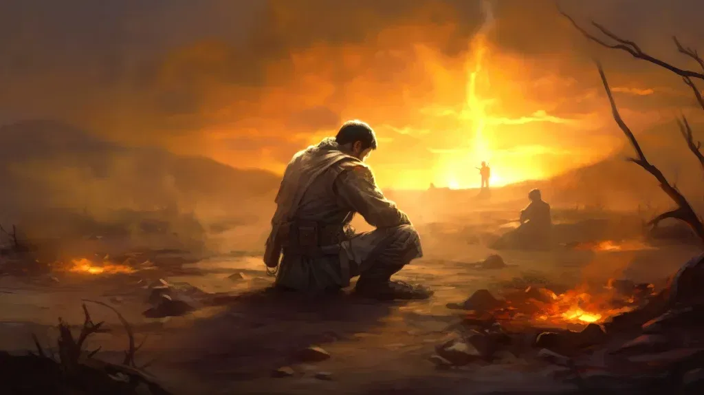 In a gripping historical fiction, a man finds himself before a fire on the typhoon coast.